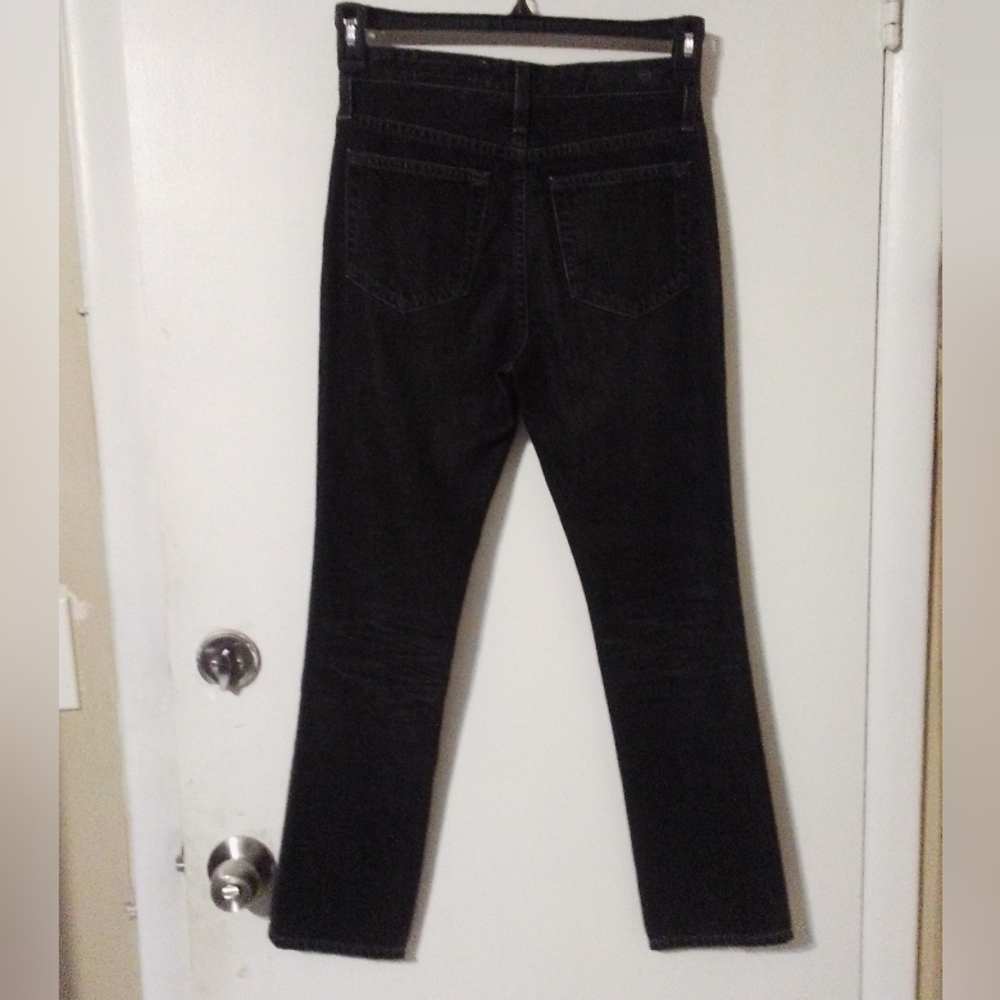 AG - The Isabella high rise straight crop jeans in black size 24R women's - Picture 5 of 5